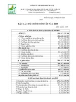 Báo cáo tài chính năm 2009 - CTCP Gentraco