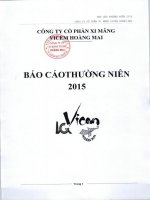 Báo cáo thường niên năm 2015 - Công ty cổ phần Xi măng VICEM Hoàng Mai