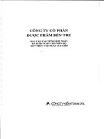 Báo cáo tài chính hợp nhất năm 2007 (đã kiểm toán) - Công ty Cổ phần Dược phẩm Bến Tre