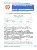 Tuyển chọn bài toán điện xoay chiều luyện thi THPT quốc gia môn Vật lý ( Mức độ thông hiểu và vận dụng )