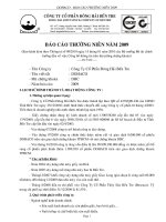 Báo cáo thường niên năm 2009 - Công ty Cổ phần Đông Hải Bến Tre