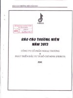 Báo cáo thường niên năm 2012 - Công ty Cổ phần Ngoại thương và Phát triển Đầu tư Thành phố Hồ Chí Minh