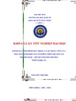 Đánh giá tình hình huy động và sử dụng vốn của nhà máy sắn tinh bột sắn intimex trên địa bàn xã thanh ngọc  huyện thanh chương  tỉnh nghệ an