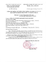 Nghị quyết Hội đồng Quản trị - Công ty Cổ phần Kim khí Thành phố Hồ Chí Minh