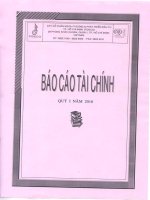 Báo cáo tài chính quý 1 năm 2016 - Công ty Cổ phần Ngoại thương và Phát triển Đầu tư Thành phố Hồ Chí Minh