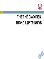 Lập trình Visual Basic 6.0 Thiết kế giao diện đơn giản (bài giảng)