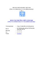 Báo cáo thường niên năm 2010 - Công ty Cổ phần Đầu tư Tài chính Giáo dục