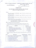 Nghị quyết đại hội cổ đông ngày 26-03-2010 - CTCP Gentraco