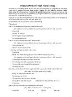 PHIẾU KHẢO sát ý KIẾN KHÁCH HÀNG