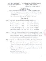 Nghị quyết Hội đồng Quản trị ngày 12-11-2010 - Công ty Cổ phần Khoáng sản và Xây dựng Bình Dương