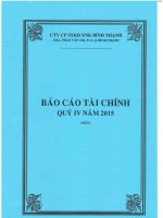 Báo cáo tài chính công ty mẹ quý 4 năm 2015 - Công ty Cổ phần Sản xuất Kinh doanh Xuất nhập khẩu Bình Thạnh