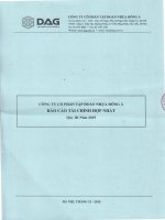 Báo cáo tài chính hợp nhất quý 3 năm 2015 - Công ty Cổ phần Tập đoàn Nhựa Đông Á