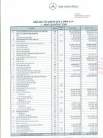 Báo cáo tài chính công ty mẹ quý 2 năm 2011 - Công ty Cổ phần Dịch vụ Ô tô Hàng Xanh