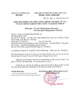 Báo cáo tài chính quý 2 năm 2015 (đã soát xét) - Công ty Cổ phần Đông Hải Bến Tre
