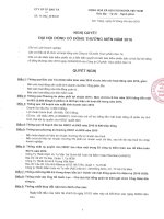 Nghị quyết Đại hội cổ đông thường niên - Công ty Cổ phần Thực phẩm Sao Ta