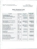 Báo cáo tài chính quý 3 năm 2012 - Công ty Cổ phần Vận tải Hà Tiên