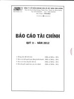 Báo cáo tài chính quý 2 năm 2012 - Công ty Cổ phần Khoáng sản và Xây dựng Bình Dương