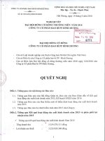 Nghị quyết Đại hội cổ đông thường niên - Công ty Cổ phần Bao bì PP Bình Dương