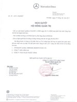 Nghị quyết Hội đồng Quản trị ngày 10-6-2011 - Công ty Cổ phần Dịch vụ Ô tô Hàng Xanh