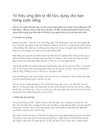 10 Hiệu ứng tâm lý học