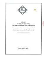 Bản điều lệ - Công ty Cổ phần Thực phẩm Sao Ta