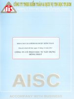 Báo cáo tài chính năm 2011 (đã kiểm toán) - Công ty Cổ phần Đầu tư Xây dựng Hồng Phát