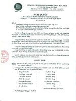 Nghị quyết Đại hội cổ đông thường niên năm 2013 - Công ty Cổ phần In Sách giáo khoa Hoà Phát