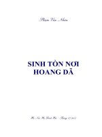Những Kĩ Năng Sinh Tồn Nơi Hoang Dã Cần Thiết