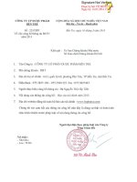 Báo cáo tài chính năm 2015 (đã kiểm toán) - Công ty Cổ phần Dược phẩm Bến Tre