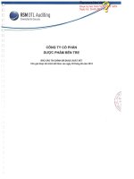 Báo cáo tài chính hợp nhất quý 2 năm 2013 (đã soát xét) - Công ty Cổ phần Dược phẩm Bến Tre