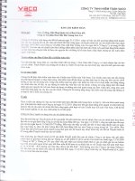 Báo cáo tài chính năm 2011 (đã kiểm toán) - CTCP Hóa chất Đức Giang – Lào Cai