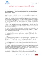 Dạy con thông minh như cách dạy con của người mẹ nhật bản