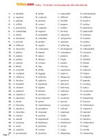 350 câu trọng âm trong tiếng anh 12