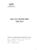 Báo cáo thường niên năm 2013 - Công ty Cổ phần Dược phẩm Cửu Long