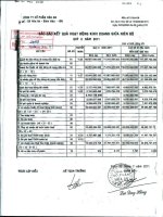 Báo cáo KQKD quý 2 năm 2011 - Công ty Cổ phần Hóa An