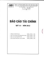 Báo cáo tài chính quý 3 năm 2012 - Công ty Cổ phần Khoáng sản và Xây dựng Bình Dương