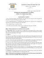 Nghị quyết đại hội cổ đông ngày 22-06-2009 - Công ty Cổ phần Tập đoàn Đại Châu