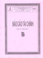 Báo cáo tài chính quý 4 năm 2015 - Công ty Cổ phần Ngoại thương và Phát triển Đầu tư Thành phố Hồ Chí Minh