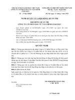 Nghị quyết Hội đồng Quản trị ngày 22-7-2010 - Công ty Cổ phần Đầu tư Tài chính Giáo dục