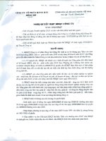 Nghị quyết Hội đồng Quản trị ngày 11-2-2010 - Công ty Cổ phần Hàng hải Đông Đô