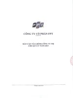 Báo cáo tài chính công ty mẹ quý 4 năm 2015 - Công ty Cổ phần FPT