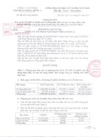 Nghị quyết Hội đồng Quản trị ngày 18-3-2011 - Công ty Cổ phần Tập đoàn Nhựa Đông Á