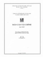 Báo cáo tài chính quý 4 năm 2015 - Công ty Cổ phần Đầu tư Du lịch và Phát triển Thủy sản