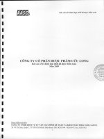 Báo cáo tài chính hợp nhất năm 2009 (đã kiểm toán) - Công ty Cổ phần Dược phẩm Cửu Long