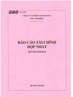 Báo cáo tài chính hợp nhất quý 3 năm 2014 - Công ty cổ phần Tập đoàn FLC