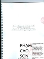 Báo cáo tài chính năm 2014 (đã kiểm toán) - Công ty Cổ phần Đầu tư và Phát triển Bất động sản HUDLAND