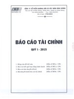 Báo cáo tài chính quý 1 năm 2015 - Công ty Cổ phần Khoáng sản và Xây dựng Bình Dương
