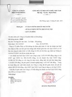 Báo cáo tài chính công ty mẹ quý 1 năm 2015 - Công ty Cổ phần Điện Cơ Hải Phòng