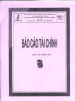 Báo cáo tài chính công ty mẹ quý 3 năm 2011 - Công ty Cổ phần Ngoại thương và Phát triển Đầu tư Thành phố Hồ Chí Minh
