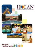 Báo cáo thường niên năm 2015 - Công ty cổ phần Du lịch - Dịch vụ Hội An
